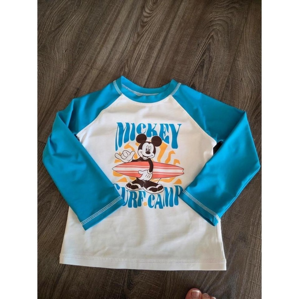 Disney toddler boy long sleeve swim top size 3t